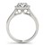 Round with Square Form Border Diamond Engagement Ring in 14k White Gold (1 1/3 cttw)