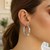Thick Rhodium Plated Hoop Earrings in Sterling Silver (4x35mm)