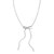 Sterling Silver Rhodium Plated Snake Bow Necklace