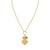 Sterling Silver Gold Plated Flower Cubic Zirconia Charm Necklace