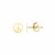 14k Yellow Gold Post Earrings with Peace Signs(6.9mm)