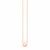 14k Rose Gold Necklace with Polished Round Pendant with Diamond