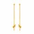 14k Yellow Gold Dangle Earrings with Knots