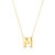 14K Yellow Gold Yours Truly Block Letter Initial M Necklace