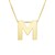 14K Yellow Gold Yours Truly Block Letter Initial M Necklace