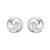 Sterling Silver Puffed Swirly Knot Stud Earrings