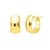 Wide Huggie Hoop Earrings in 14K Yellow Gold