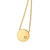 14k Yellow Gold Necklace with Polished Round Pendant with Diamond