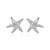 Sterling Silver Petite Starfish Earrings with Cubic Zirconias