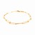 14k Yellow Gold Wire Paperclip Bracelet  (2.70 mm)