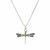 Dragonfly Pendant in 18k Yellow Gold and Sterling Silver