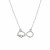 Sterling Silver Two Toned Mom Necklace with Cubic Zirconias