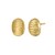 14K Yellow Gold Oval Button Earrings