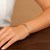 X Link Textured Bracelet in 14k Tri-Color Gold (6.35 mm)