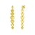 14K Yellow Gold Heart Drop Earrings