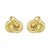 Sterling Silver Yellow Gold Plated Puffed Love Knot Stud Earrings