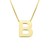 14K Yellow Gold Yours Truly Block Letter Initial B Necklace