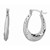 Sterling Silver Diamond Cut and Polished Twist Puffed Hoop Earrings