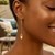 14k Yellow Gold Cutout Oval Chain Dangling Earrings