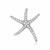 Sterling Silver Large Starfish Pendant with Cubic Zirconias