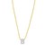 14K Yellow Gold Mini Diamond B Initial Pendant Necklace