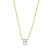 14K Yellow Gold Mini Diamond B Initial Pendant Necklace