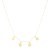 14k Yellow Gold Love Necklace with Circle Drops