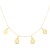 14k Yellow Gold Love Necklace with Circle Drops