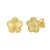 14K Yellow Gold Textured Daisy Earrings