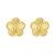 14K Yellow Gold Textured Daisy Earrings