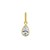 14K Yellow Gold Pear Clear CZ Charm Pendant