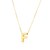 14K Yellow Gold Yours Truly Block Letter Initial F Necklace