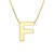 14K Yellow Gold Yours Truly Block Letter Initial F Necklace