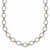 Diamond Cut Cable Inspired Chain Rhodium Plated Necklace in 18K Yellow Gold and Sterling Silver