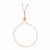 14k Rose Gold Adjustable Lariat Style Heart Motif Bracelet