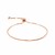 14k Rose Gold Adjustable Lariat Style Heart Motif Bracelet