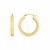 14K Yellow Gold Square Tube Hoop Earrings(3x20mm)
