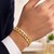 Pave Curb Bracelet in 14k Two Tone Gold  (8.30 mm)