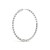 Oval Shape Two Sided Diamond Hoop Earrings in 14k White Gold (2 cttw)