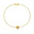 14K Yellow Gold Citrine Heart Bracelet (1.50 mm)