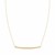 Textured Thin Bar Necklace in 14k Yellow Gold