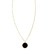 14K Yellow Gold Onyx Inlay Circle Necklace