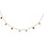 Multi-Colored Stone Charm Chain Necklace in 14k Yellow Gold