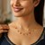 Multi-Colored Stone Charm Chain Necklace in 14k Yellow Gold