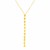 14k Yellow Gold Lariat Style Necklace with Disks