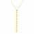 14k Yellow Gold Lariat Style Necklace with Disks