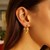 Heart Shape Hoop Earrings in 10k Yellow Gold