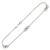 Triple Ring Stationed Anklet in 14k Yellow Gold and Sterling Silver