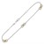 Triple Ring Stationed Anklet in 14k Yellow Gold and Sterling Silver