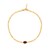 14K Yellow Gold Garnet Mirrored Chain Bracelet (2.20 mm)